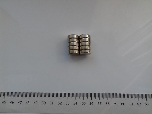 Magnes mocny neodymowy okrągły, 15mm x 4,8mm, 3060119264089580