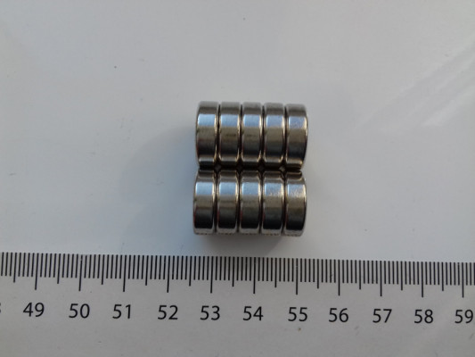 Magnes mocny neodymowy okrągły, 15mm x 4,8mm, 3060119264089580