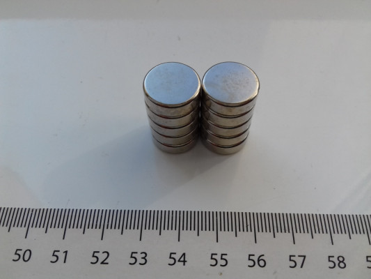Magnes mocny neodymowy okrągły, 15mm x 4,8mm, 3060119264089580