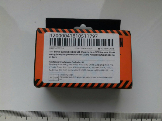 Elektryczny dzwonek rowerowy i alarm, na akumulator USB, głośny 120 de