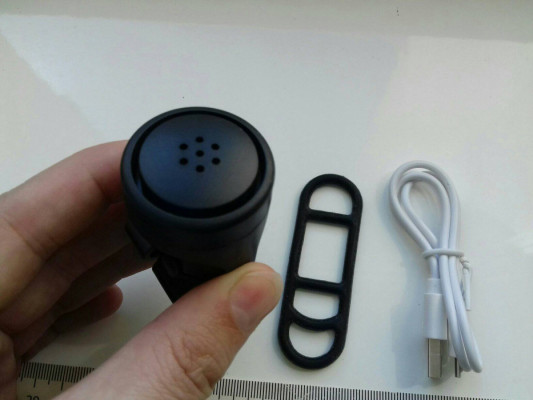 Elektryczny dzwonek rowerowy i alarm, Opakowanie Uszkodzone, na akumul