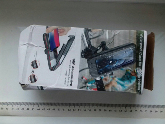 Uchwyt na telefon motocyklowy-rowerowy, deszczoodporny, uniwersalny ob