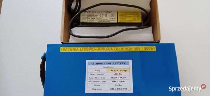 Bateria li-ion STRONG 46,2v 40Ah hulajnoga elektryczna VIRON 36v 1000W