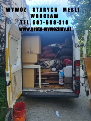 Utylizacja,wywóz starych mebli Wrocław.Likwidacja mieszkań 607-698-310