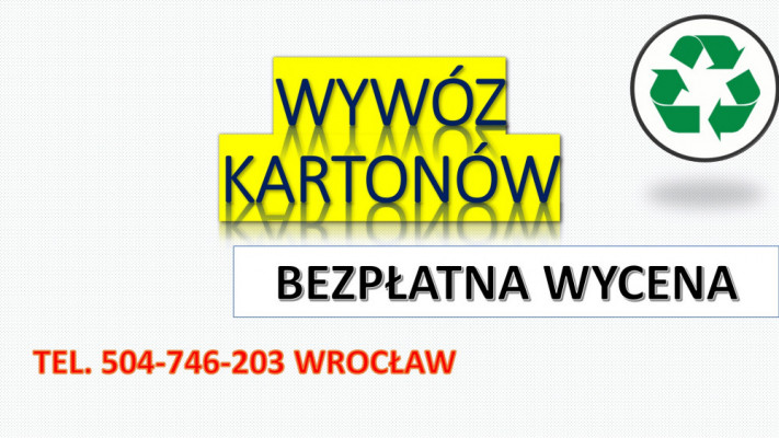 Odbiór, makulatury, kartonu, tel. 504-746-203, skup książek, Wrocław,