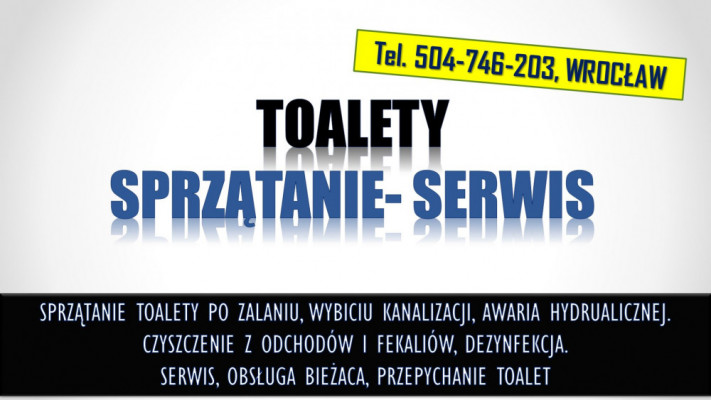 Toalety dezynfekcja, tel 504-746-203, Wrocław, sprzątanie fekaliów