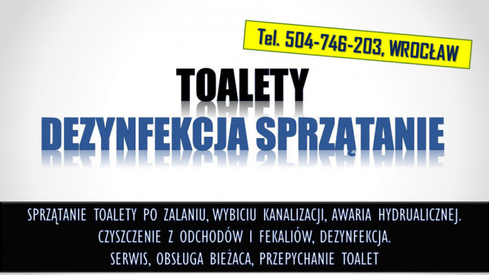 Toalety dezynfekcja, tel 504-746-203, Wrocław, sprzątanie fekaliów