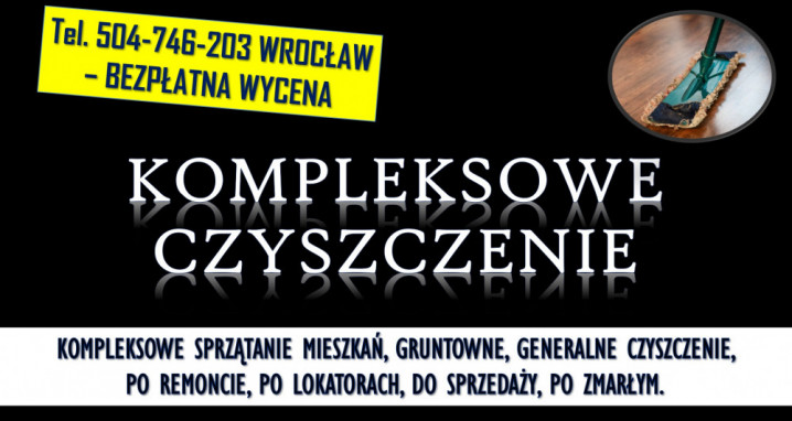 Sprzątanie mieszkania, Wrocław, tel. 504-746-203. gruntowne, generalne