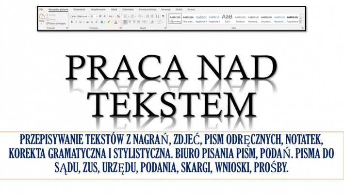 Korekta tekstu Wordzie, tel. 504-746-203, sprawdzenie, poprawienie,