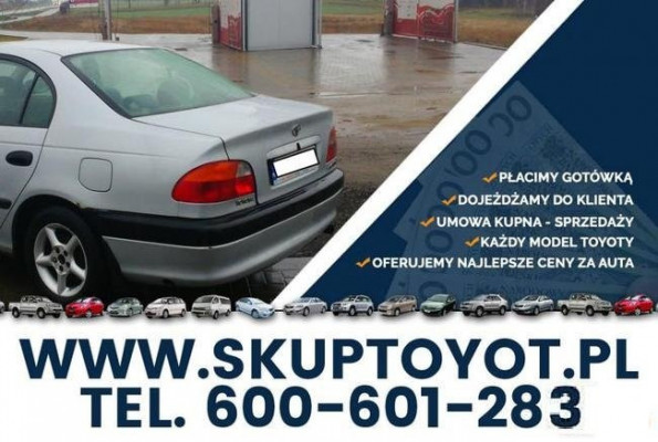 Skup aut marki TOYOTA Avensis Corolla Picnic Hiace Kupię E11