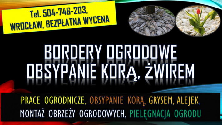 Montaż obrzeża ogrodowe. Tel. 504-746-203 bordery, palisady, płotki