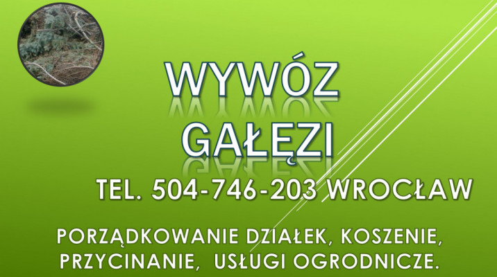 Wywóz gałęzi cena, t. 504-746-203. Cennik. wywożenie odpadów zielonych