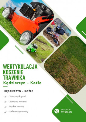 Wertykulacja trawnika i usługi glebogryzarką - Kędzierzyn-Koźle