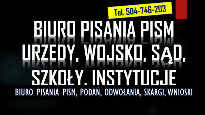 Wezwanie do wojska na ćwiczenia, tel. 504-746-203 Biuro pisania pism