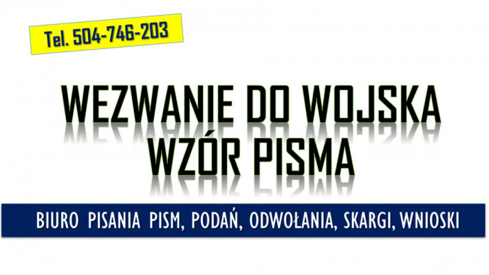 Napisanie odwołania od ćwiczeń wojskowych. Tel. 504-746-203, pomoc,