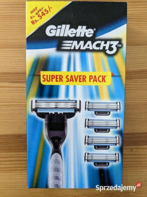 Gillette Mach3 Maszynka do golenia+ 5 ostrzy Zafoliowana