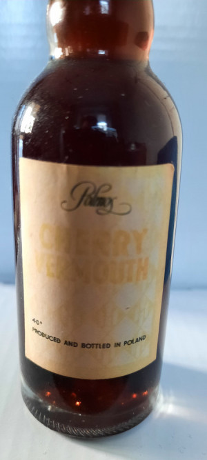 44Letni-Polmos Cherry Vermouth 100ml do Kolekcji- lata 70-80 XX wieku.