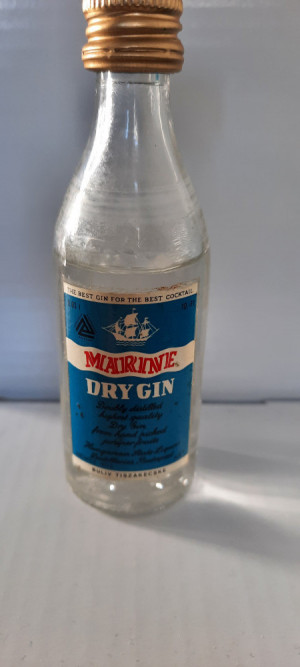 50 Letnia- Marine Dry Gin 30ml- lata 70 XX wieku Kolekcjonerska
