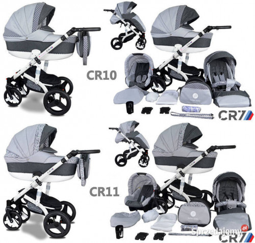 Wózek Dziecięcy CR7 3w1 Wielofunkcyjny Fotelik Samychodowy