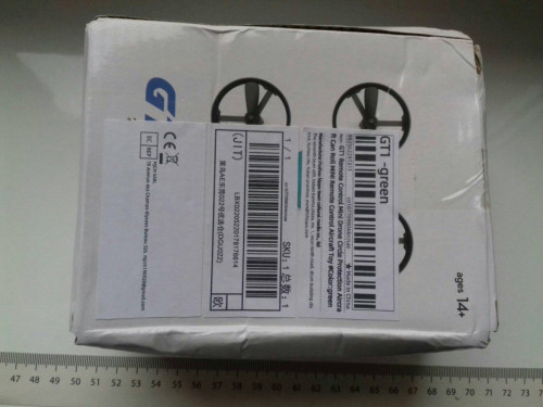 Dron GT1, Mini UAV, z pełną osłoną śmigieł, 3,7V 300mAh, 360 obrót, He