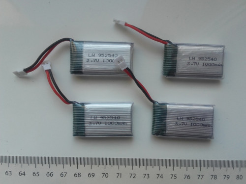 Akumulator LiPo 3,7V, 1000mAh, Syma z wtyczą MX2.0, 16g, NOWY, 952540