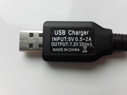Ładowarka KET USB do akumulatorów 7,2V 250mA, wtyczka KET-2, ni-cd Ni-