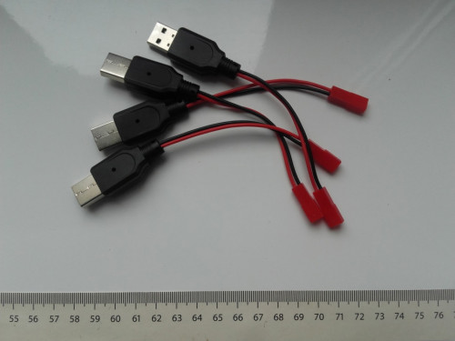 Ładowarka USB JST do akumulatorów 3,7V, wtyczka JST-2P, KCY, NOWA
