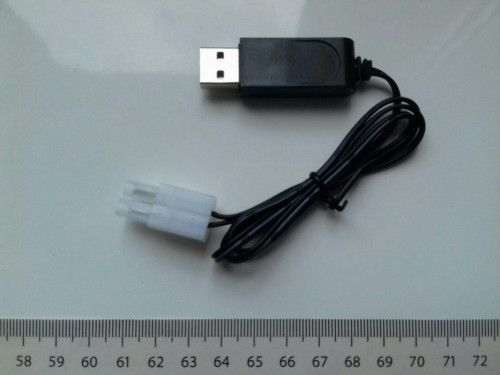 Ładowarka USB do akumulatora 9,6V, 250mA wtyczka KET-2P NOWA Charger,