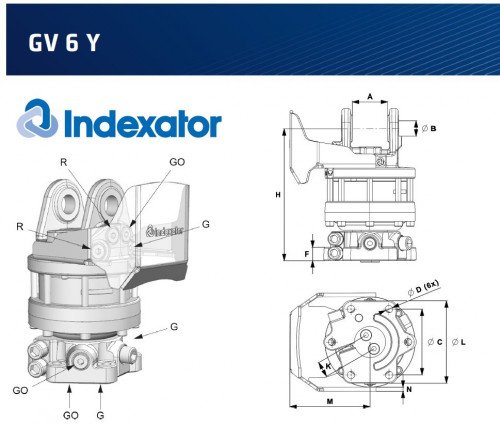 Obrót Indexator GV6 rotator nowy