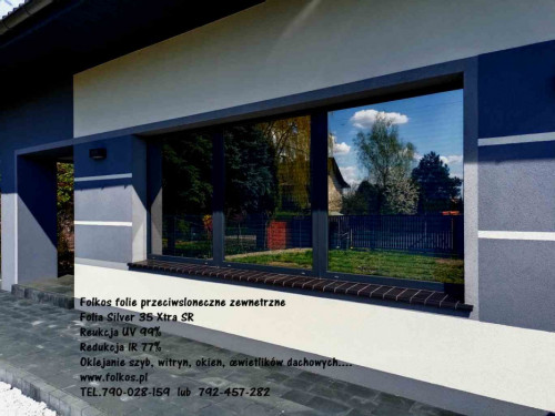Folia Silver 35 Xtra SR - folia przeciwsłoneczna zewnętrzna red IR 77%