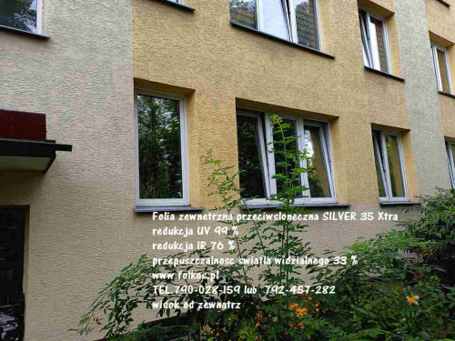 Folia Silver 35 Xtra SR - folia przeciwsłoneczna zewnętrzna red IR 77%