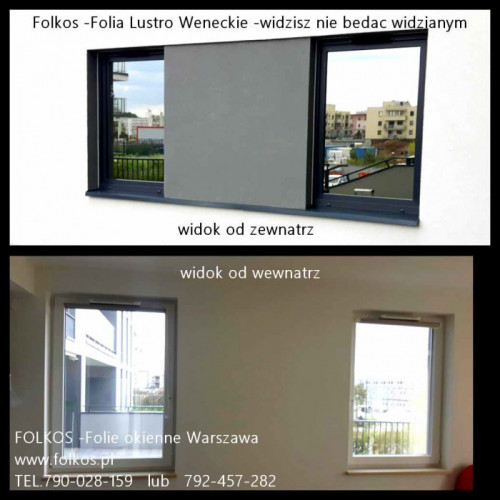 Lustro weneckie Warszawa- folia wenecka na okno w mieszkaniu - Oklejam
