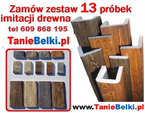 Tanie Belki rustykalne Na wymiar imitacja drewna