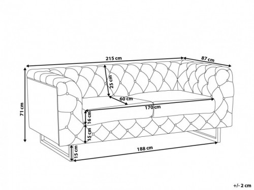 Sofa Jasnobeżowa dla 3 osób
