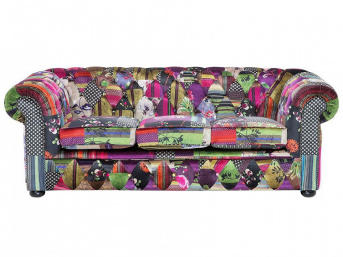 Sofa Fioletowa dla 3 osób