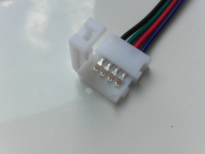 Złączka do taśm LED RGB z kablem + łącznik 4pin konektor bez lutowania