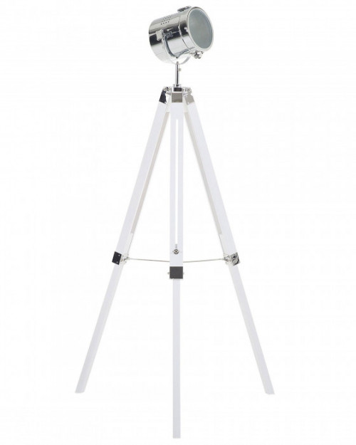 Lampa podłogowa Drewno sosnowe Biały