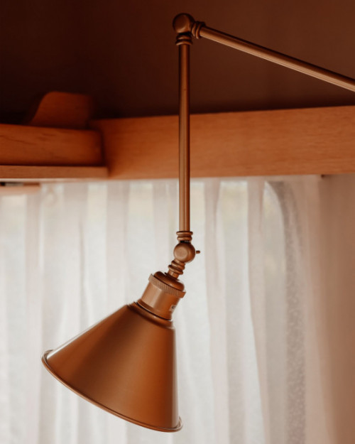Zestaw 2 lamp ściennych Regulowana Metal Złoty