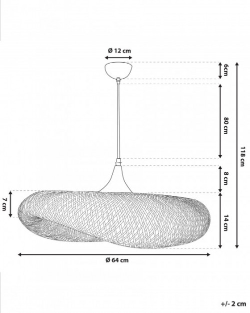 Lampa wisząca Drewno bambusowe Jasne drewno