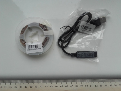 Taśma LED USB, 2m, RGB, 5V, Strip SMD 5050, NOWE, 200cm