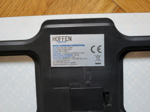 Waga łazienkowa kompaktowa Hoffen BS-7086-P