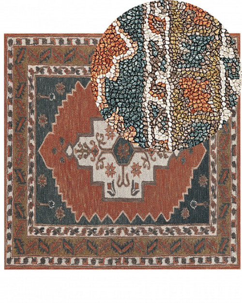 Dywan Kolorowy 200 x 200 cm Wełna
