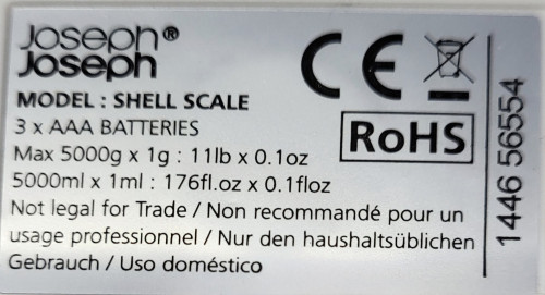 Waga kuchenna Joseph Joseph Shell biała