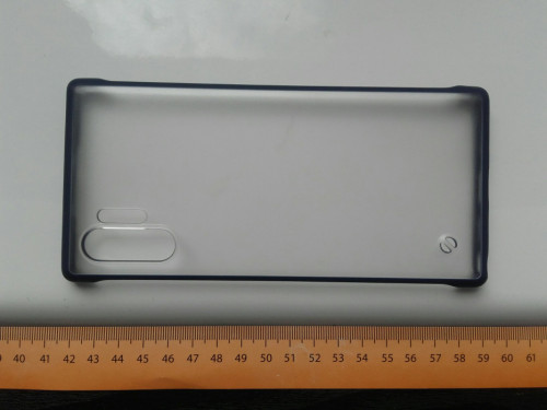 Etui dla Galaxy Note10+ przezroczysty tył z brzegiem w kolorze, NOWE