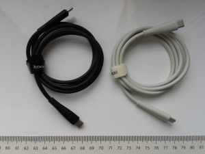 Toocki kabel USB-C - USB-C, PD do 60W transmisja danych, 1m+1m, biały+