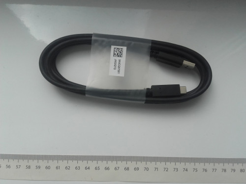 Kabel USB-C, USB Type C to A, 190cm,  max.30V, gruby, czarny, NOWY