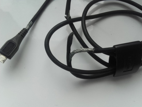 Kabel USB microUSB NOKIA CA-101, 115cm, czarny, mocno używany