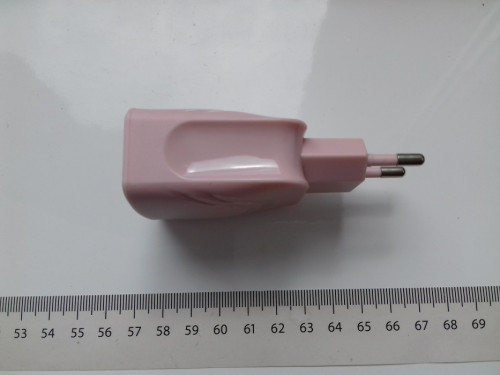 Ładowarka 3xUSB, 230V, różowa, NOWA, 5V 1A, 5Wat, SOLMA SL-67, 3058632
