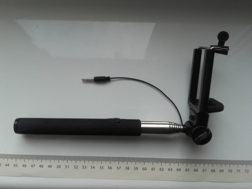 SelfiStick, sprawny, 3,5mm, jack, 109cm, używany, czarny, rozciągany