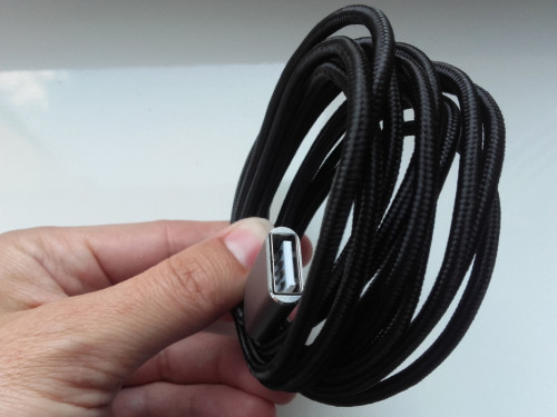 Przedłużacz USB 2.0, kabel długości 3m, 300cm, metalowe końcówki, plec